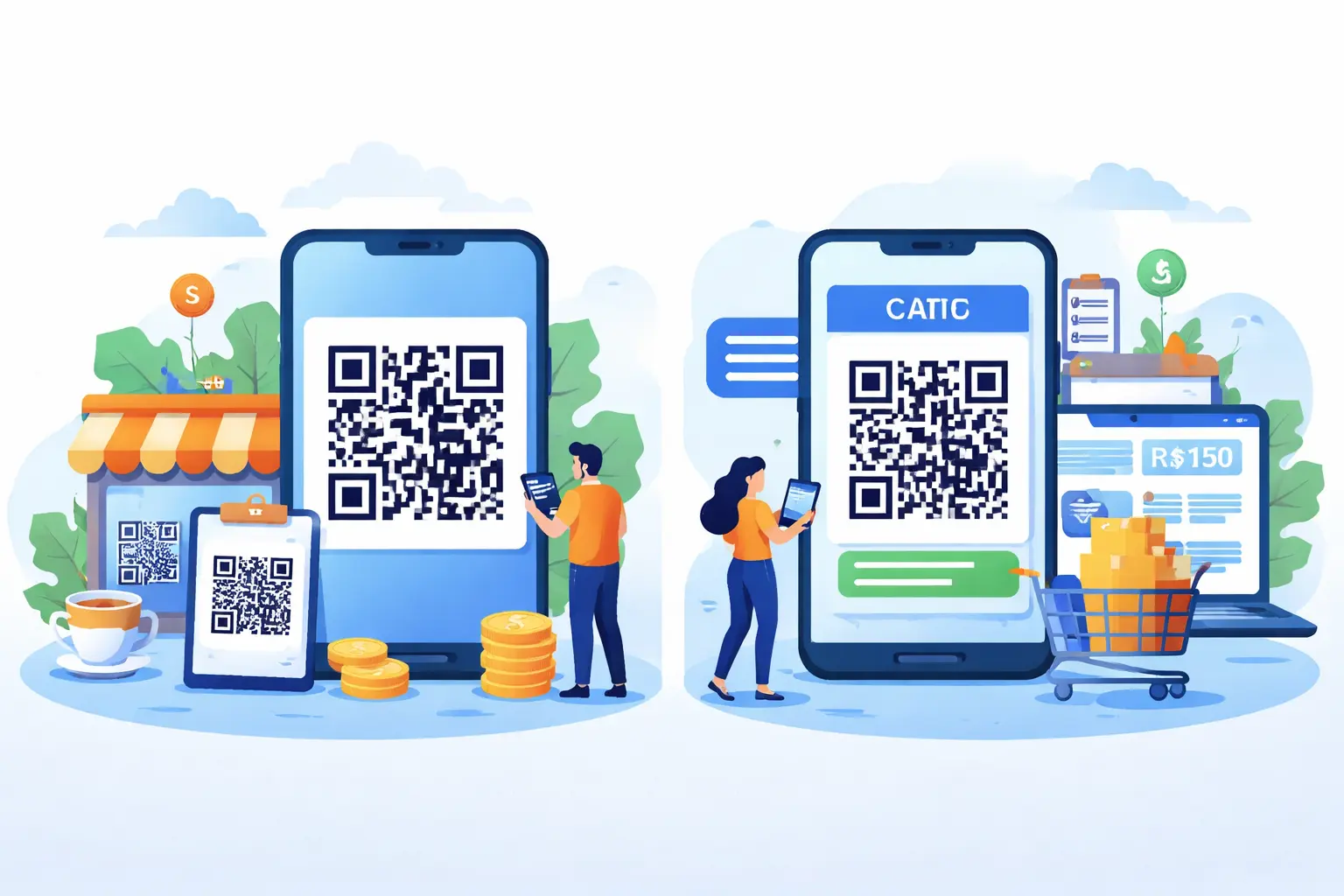 QR Code Estático vs. Dinâmico: qual escolher no Pix?